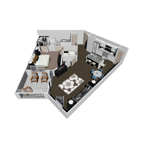 1 bedroom 1 bathroom floorplan